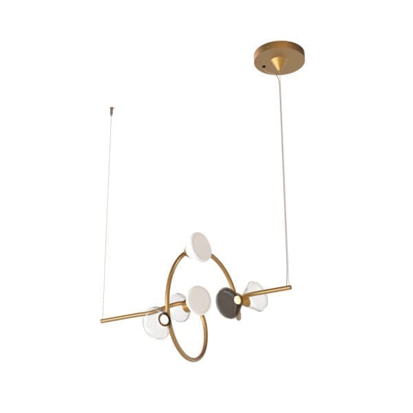 Tooy LINFA 565.23s - oro caldo, vetro fumè, bianco e trasparente