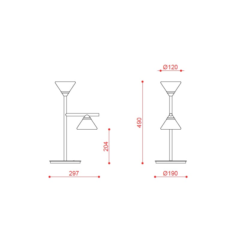 Tooy LINFA 565.32- nichel opaco,vetro fumè, bianco e trasparente - immagine 3