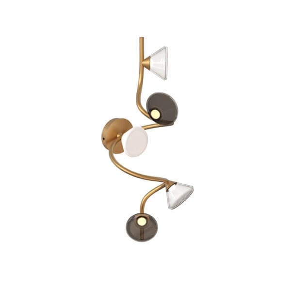 Tooy LINFA 565.45 - oro caldo,vetro fumè, bianco e trasparente