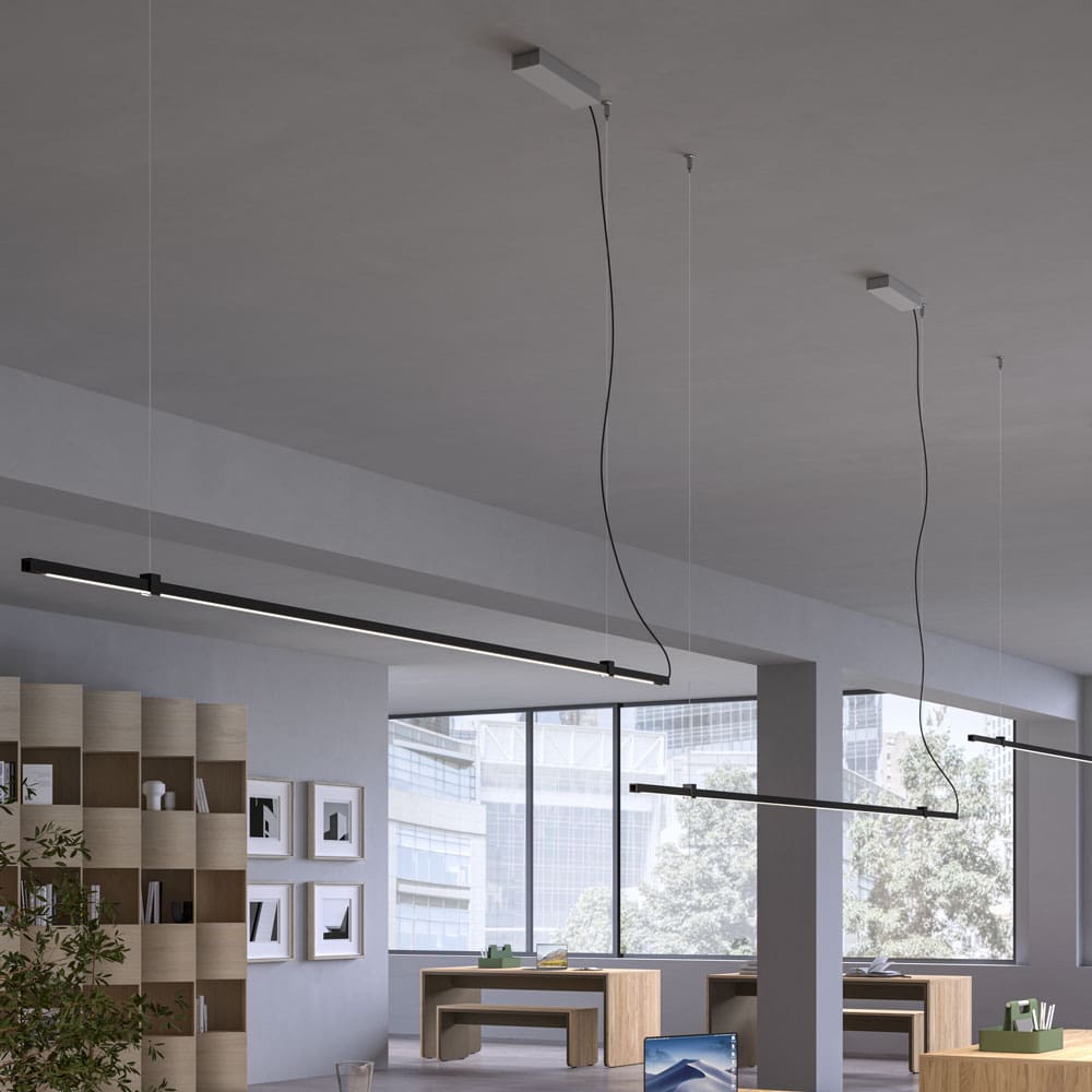 Lumen Center MORGANA M - 3000K - alluminio anodizzato nero - immagine 2