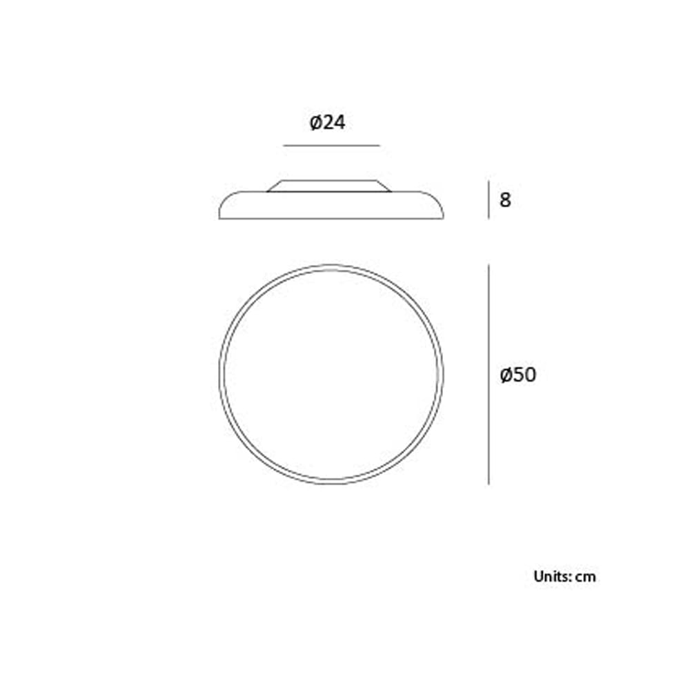 Lumen Center ZERO 50 ceiling - 2700K - gres dove grey - Image 3