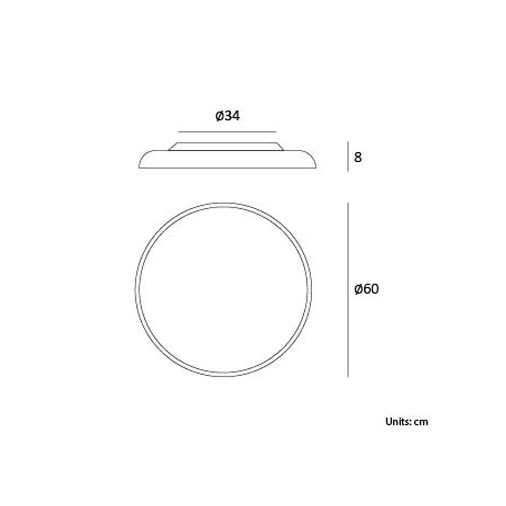 Lumen Center ZERO 60 ceiling - 2700K - gres dove grey - Image 3