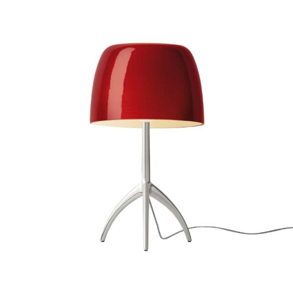 Foscarini LUMIERE large table - on/off - alluminio e ciliegia