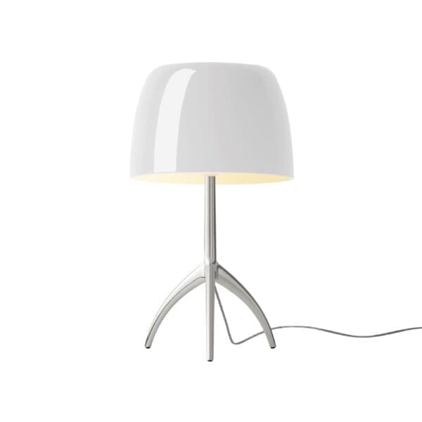 Foscarini LUMIERE piccola tavolo - on/off - alluminio e bianco