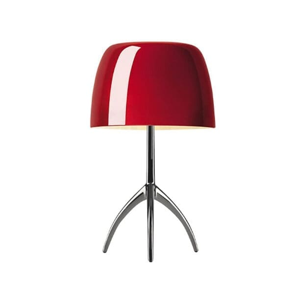 Foscarini LUMIERE piccola tavolo - on/off - cromo nero e ciliegia