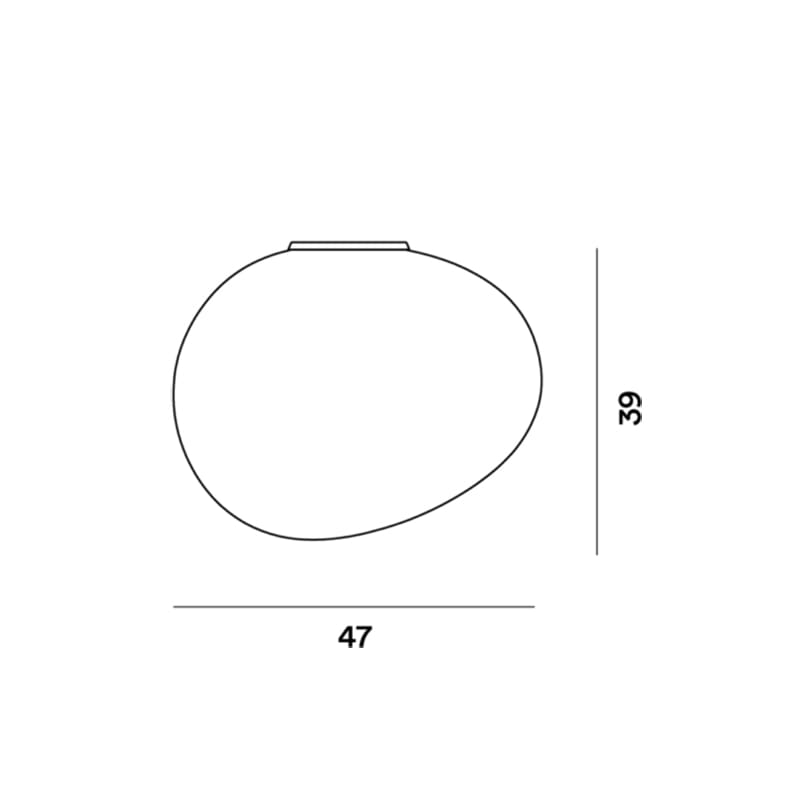 Foscarini GREGG grande semi 2 parete - grafite e bianco - immagine 3