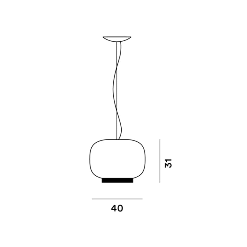 Foscarini CHOUCHIN 1 REVERSE LED sospensione - bianco e oro - Image 3