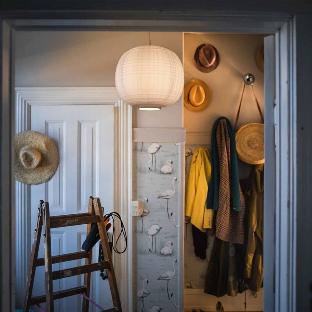 Foscarini TARTAN LED sospensione - bianco - immagine 2