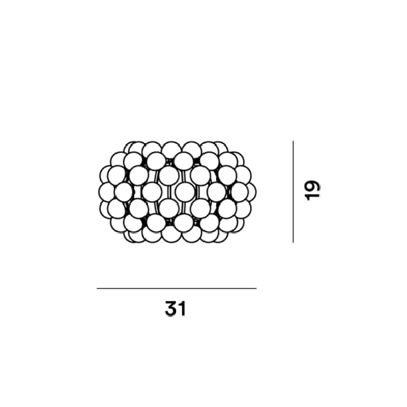 Foscarini CABOCHE PLUS piccola R7s - parete - trasparente - immagine 3
