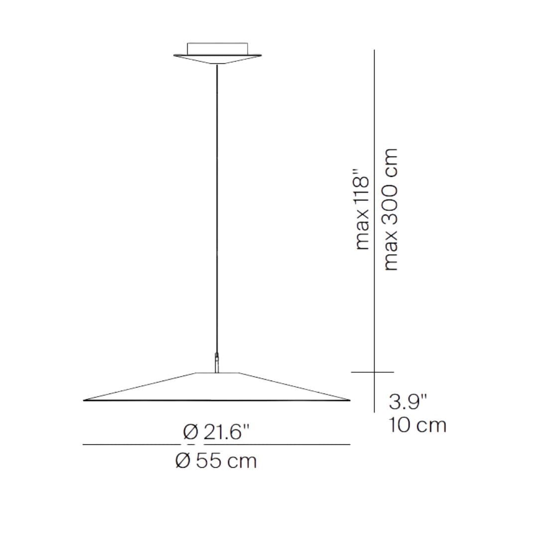 Luceplan KOINÈ sospensione Ø 55 - 2700K dimmer push DALI - rosso opaco - immagine 3