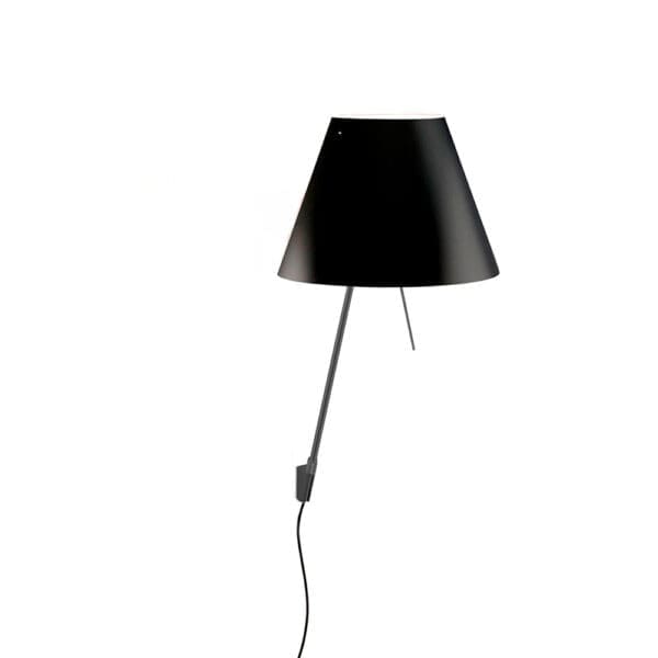 Luceplan COSTANZINA D13api wall - black body and black liquorice shade