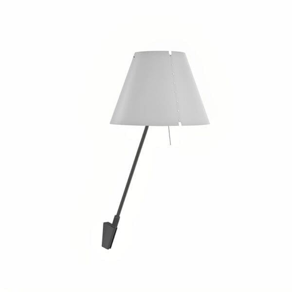 Luceplan COSTANZINA D13api wall - black body and foggy white shade