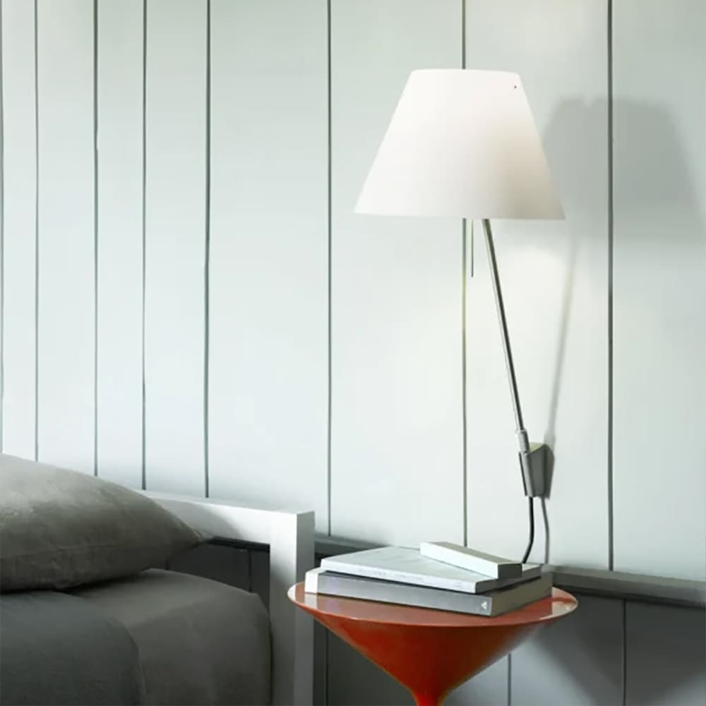 Luceplan COSTANZINA D13api parete - corpo nero e paralume nocciola - immagine 2