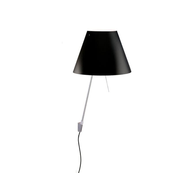 Luceplan COSTANZINA D13api wall - aluminum body and black liquorice shade