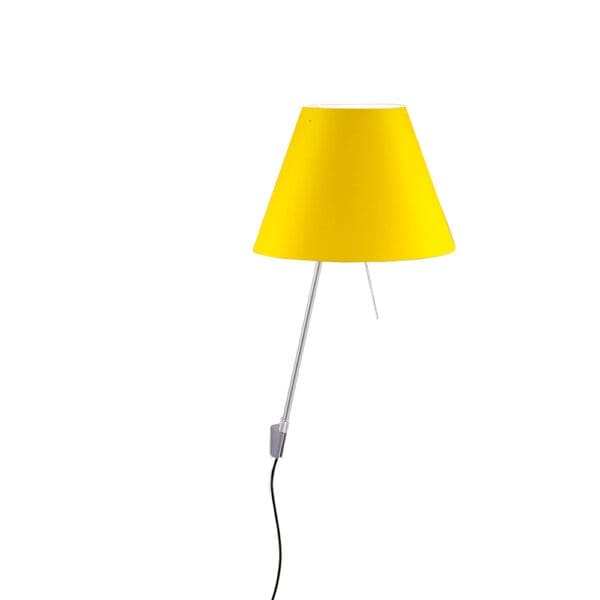 Luceplan COSTANZINA D13api parete - corpo alluminio e paralume giallo vivo