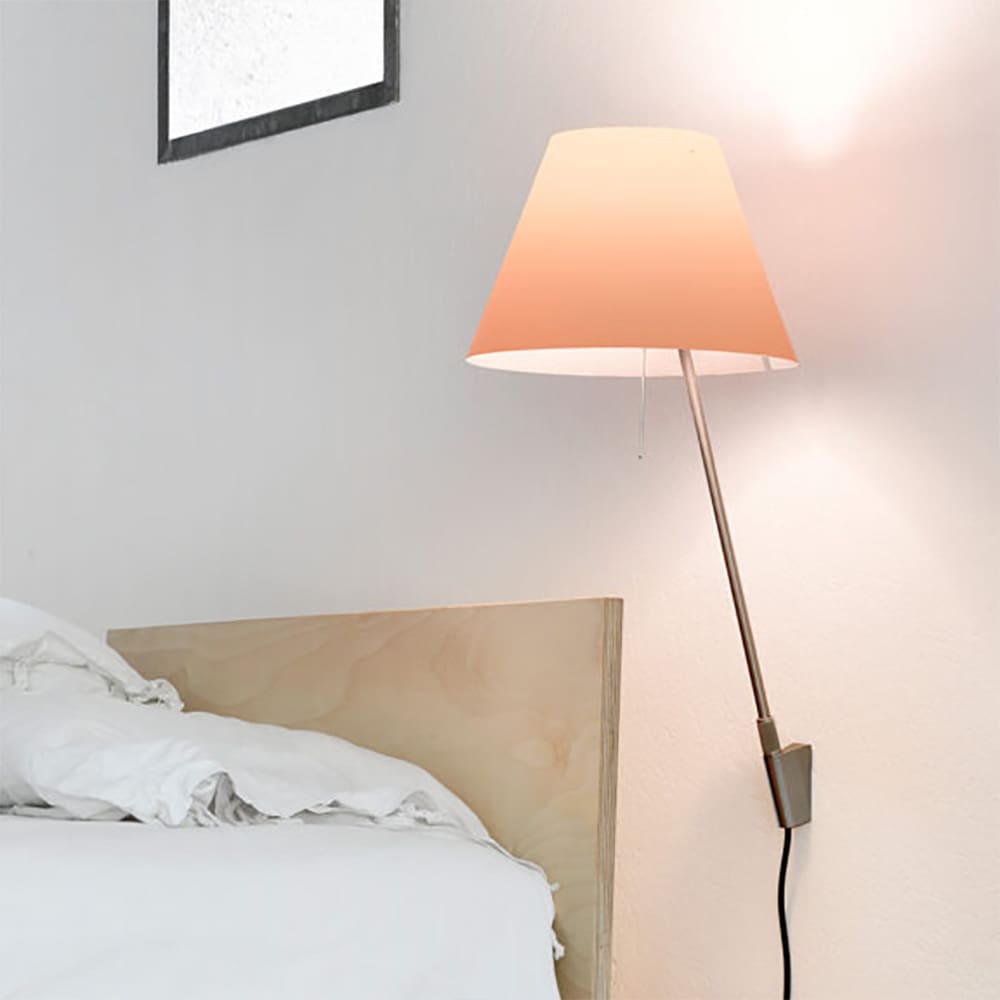 Luceplan COSTANZINA D13api parete - corpo alluminio e paralume rosa mistico - immagine 2