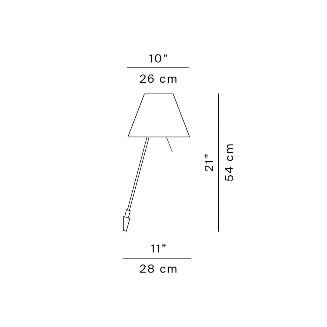 Luceplan COSTANZINA D13api parete - corpo alluminio e paralume rosa mistico - immagine 3