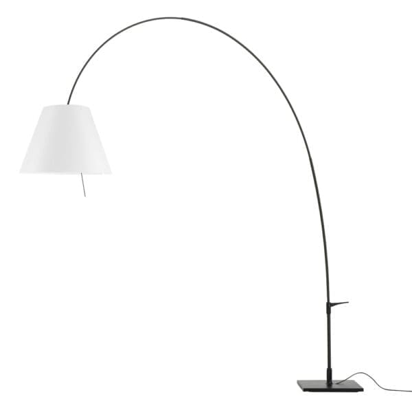 Luceplan LADY COSTANZA D13E d. terra - telescopica - corpo nero e paralume bianco