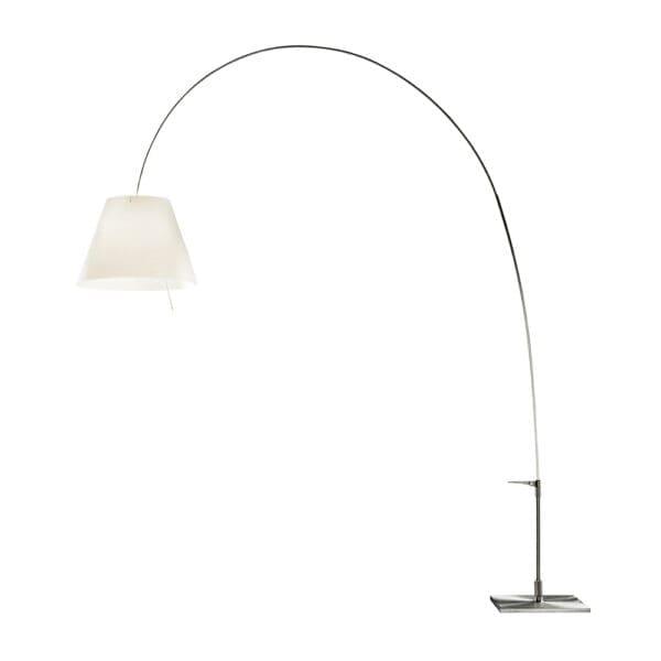 Luceplan LADY COSTANZA D13E d. terra - telescopica - corpo alluminio e paralume bianco