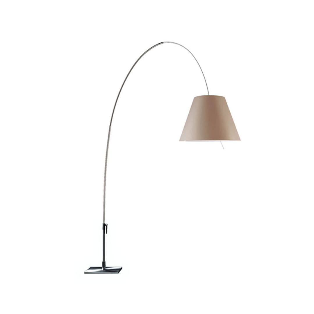 Luceplan LADY COSTANZA D13E d. floor - telescopic - aluminum body and hazelnut shade