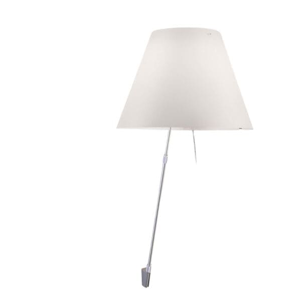 Luceplan COSTANZA D13a parete stelo telescopico dimmer sensoriale - corpo alluminio e paralume bianco