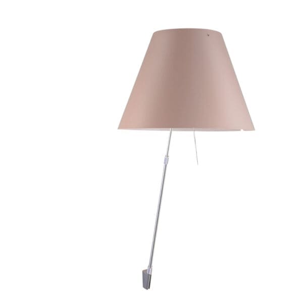 Luceplan COSTANZA D13a parete stelo telescopico dimmer sensoriale - corpo alluminio e paralume cipria