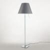 Luceplan COSTANZA D13 t floor telescopic stem sensorial dimmer - aluminum body and concrete gray shade