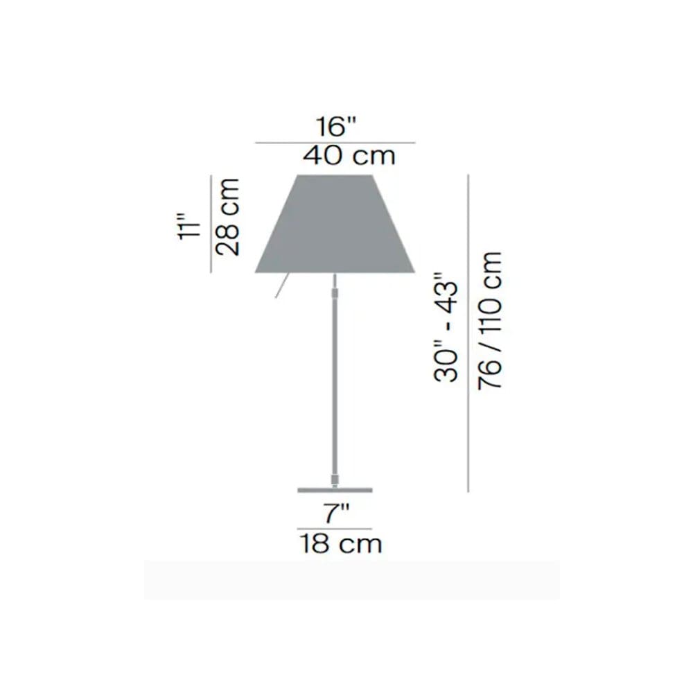 Luceplan COSTANZA D13 table telescopic stem sensorial dimmer - brass body and mystical pink shade - Image 4