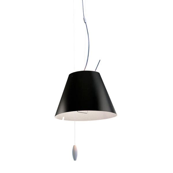 Luceplan COSTANZINA D13spi suspension - counterweight painted white and black liquorice shade