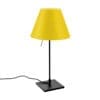 Luceplan COSTANZINA D13pi table - with black base and bright yellow shade