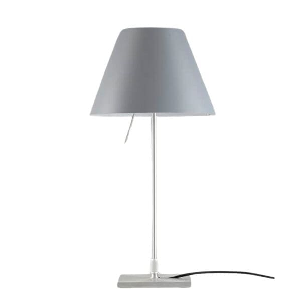 Luceplan COSTANZINA D13pi table - with aluminum base and concrete gray shade