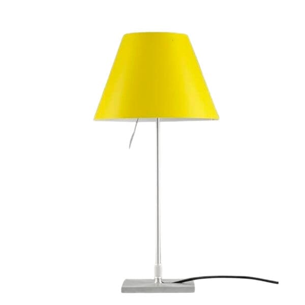 Luceplan COSTANZINA D13pi tavolo - con base alluminio e paralume giallo vivo