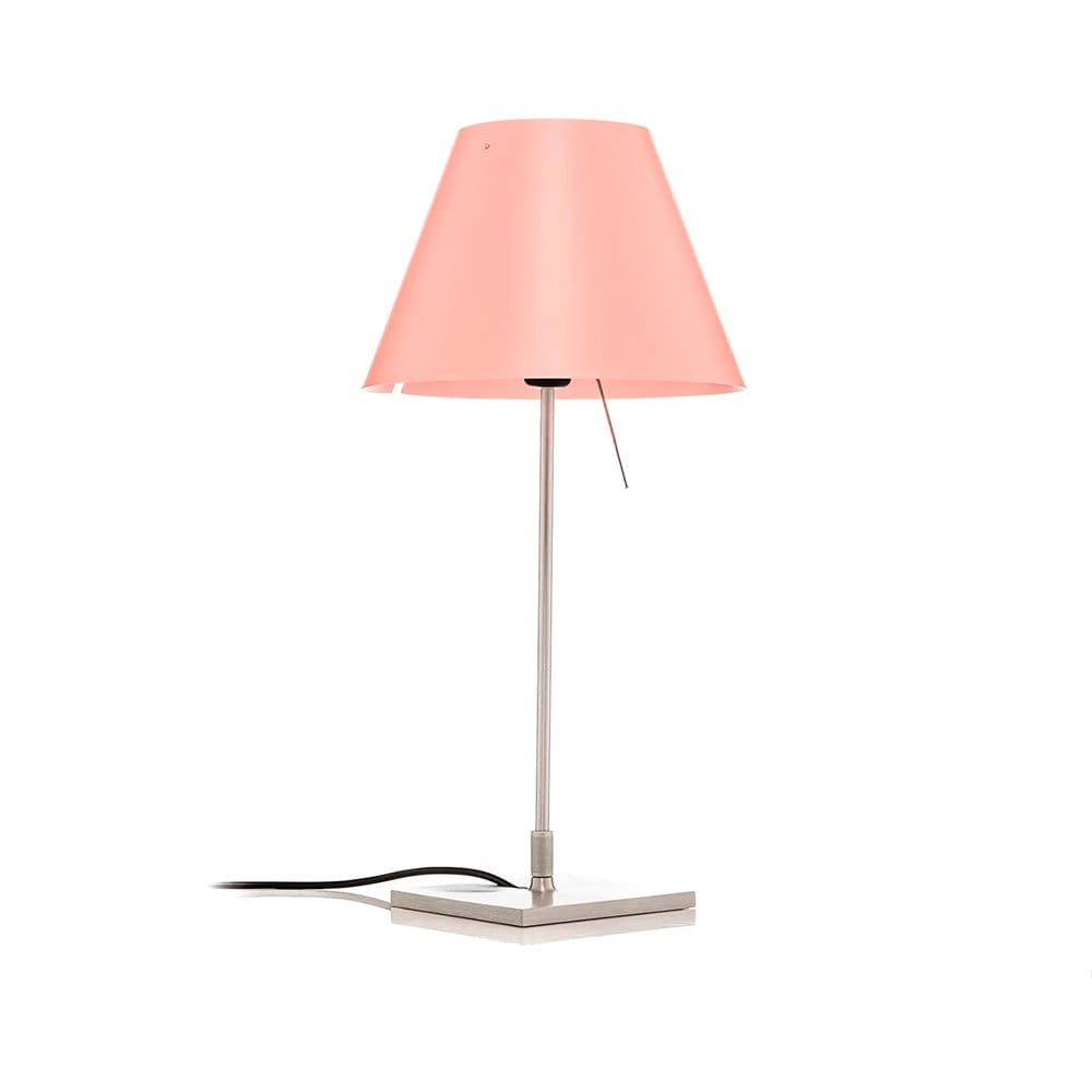 Luceplan COSTANZINA D13pi tavolo - con base alluminio e paralume rosa mistico