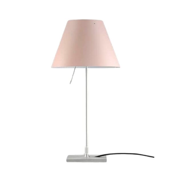 Luceplan COSTANZINA D13pi tavolo - con base alluminio e paralume cipria