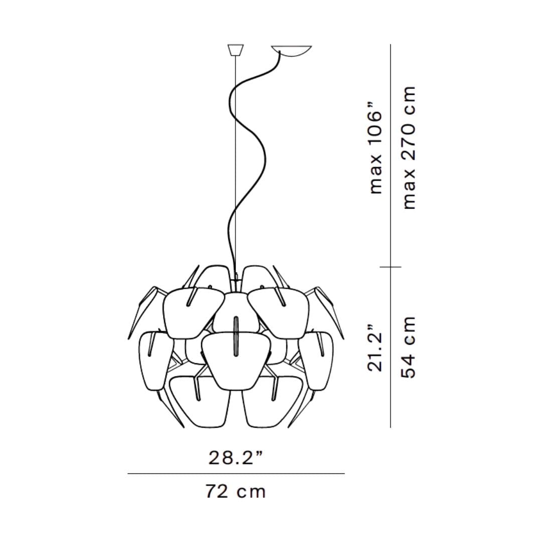 Luceplan HOPE D66/18 sospensione - D.72 - metacrilato trasparente - immagine 3