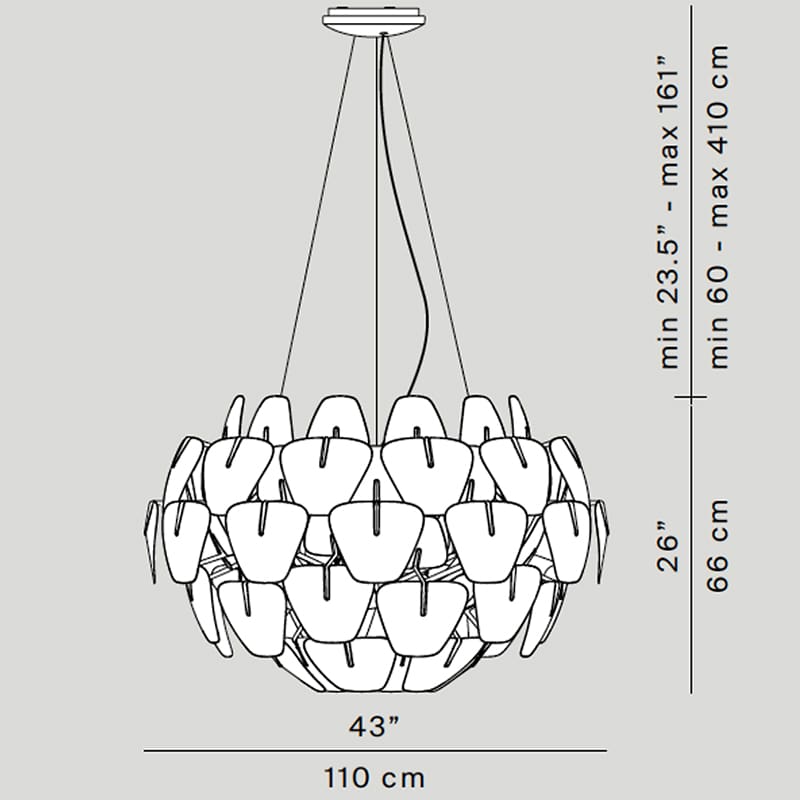 Luceplan HOPE D66/42 sospensione - D.110 - metacrilato trasparente - immagine 3