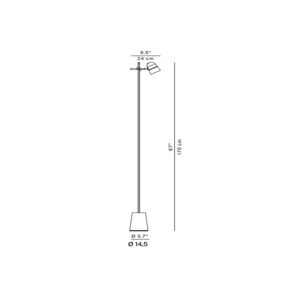 Luceplan D73NT COUNTERBALANCE floor - black - Image 3