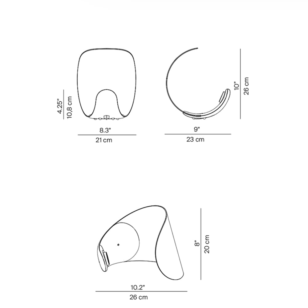 Luceplan CURL table - mirror - Image 3