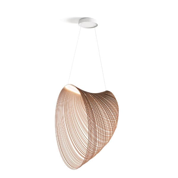 Luceplan ILLAN sospensione D100 - taglio di fase - betulla