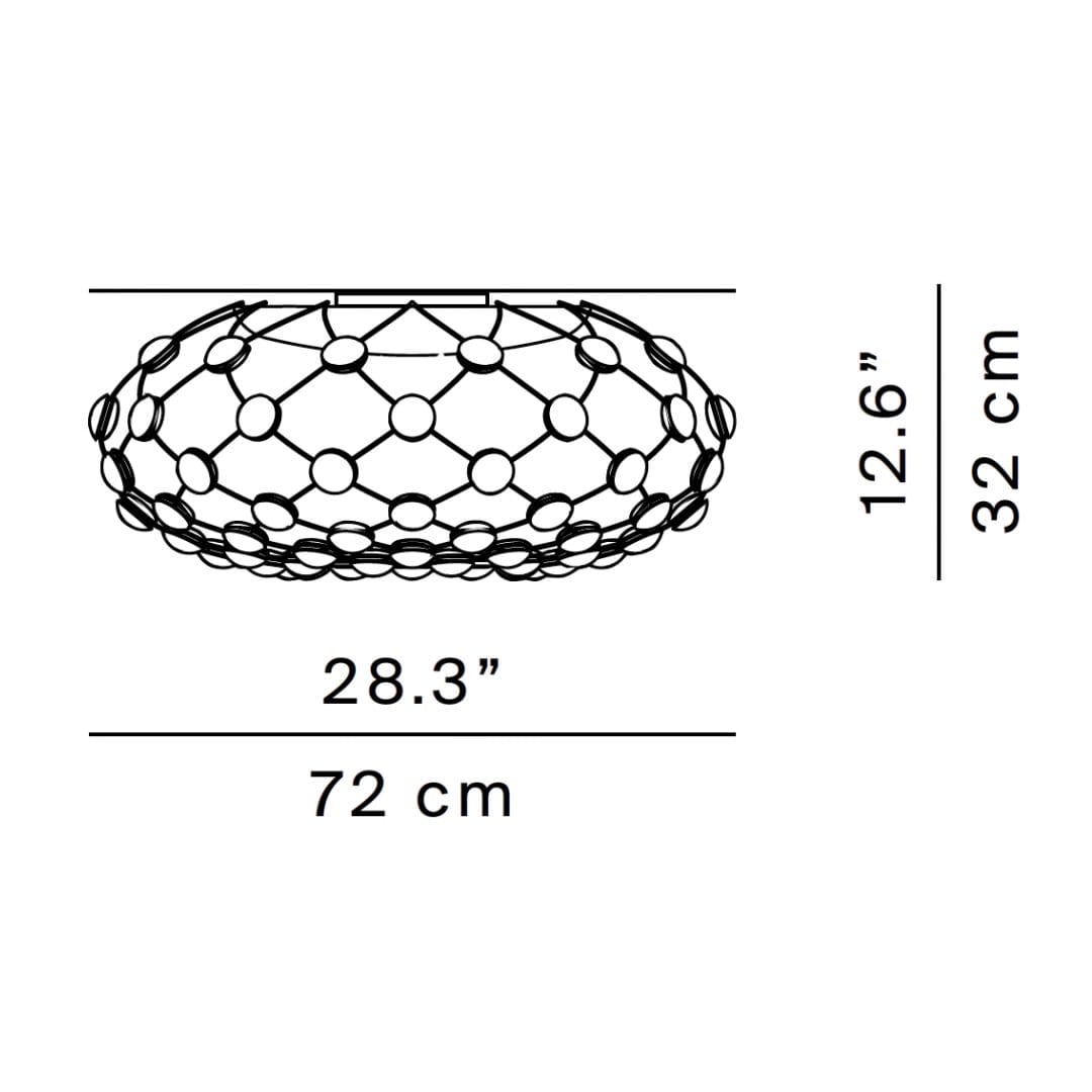 Luceplan MESH D86 ceiling D72 – black - Image 3