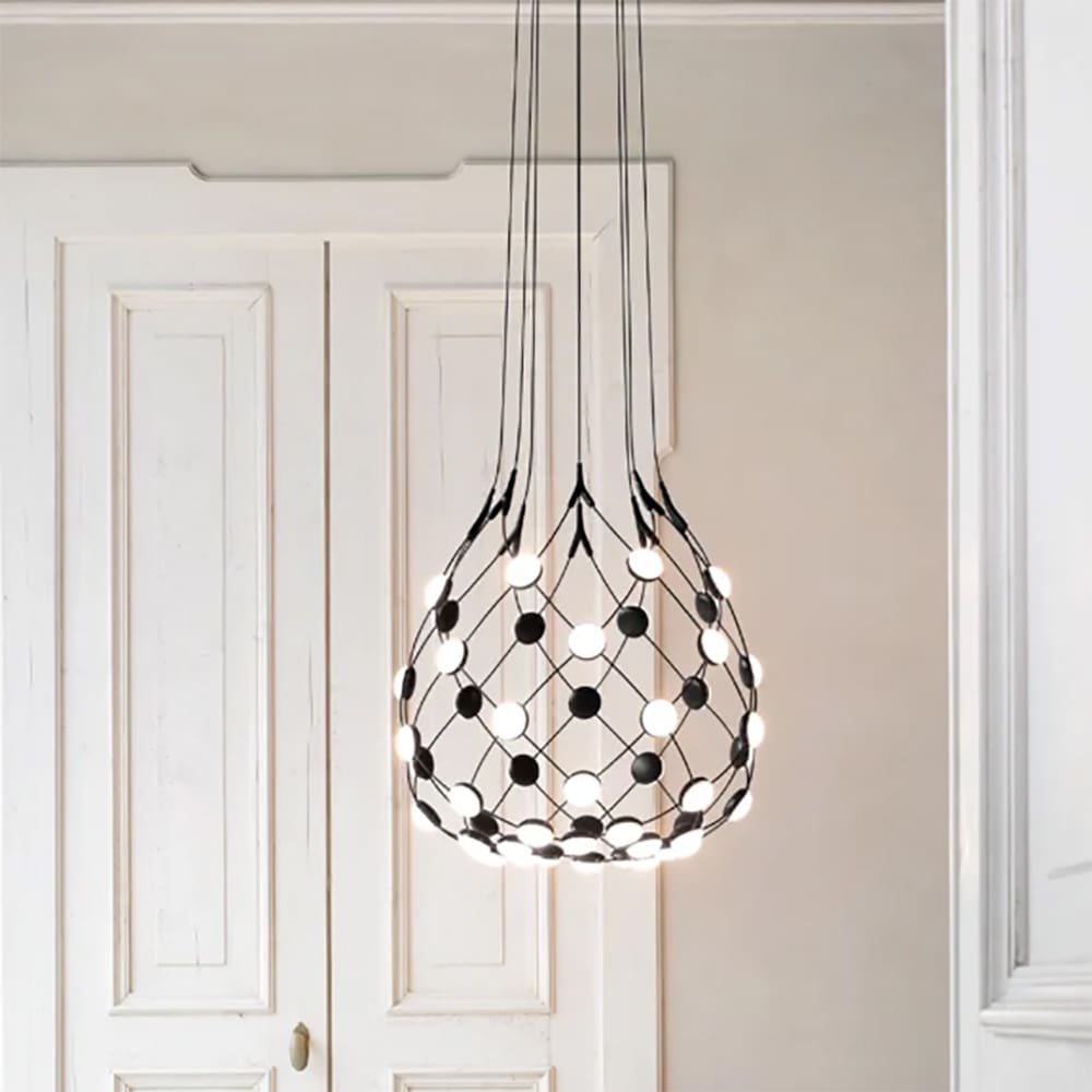 Luceplan MESH suspension D80 2m - wireless - black - Image 2