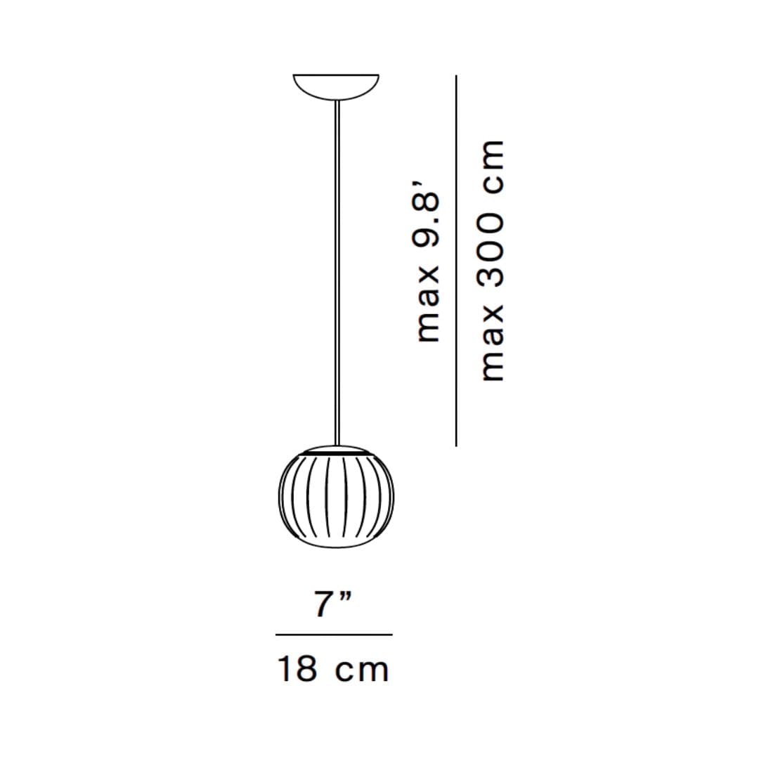 Luceplan LITA sospensione Ø18 - ottone - immagine 3