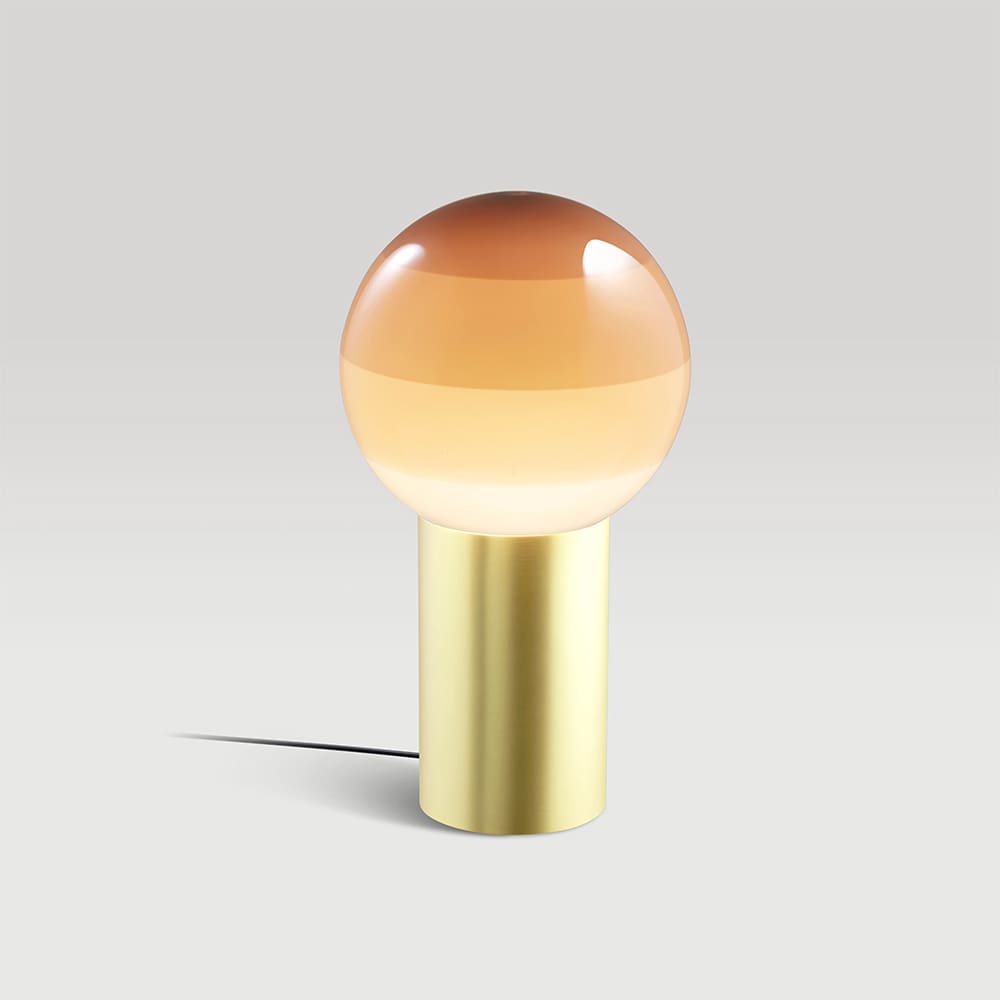 Marset DIPPING LIGHT S table - cream and brushed brass base