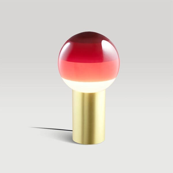 Marset DIPPING LIGHT S tavolo - burgundy e base ottone spazzolato