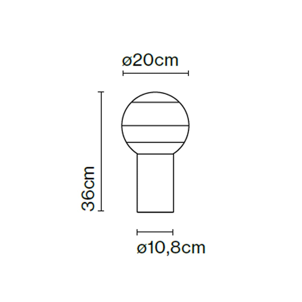 Marset DIPPING LIGHT S tavolo - verde e base ottone spazzolato - immagine 3