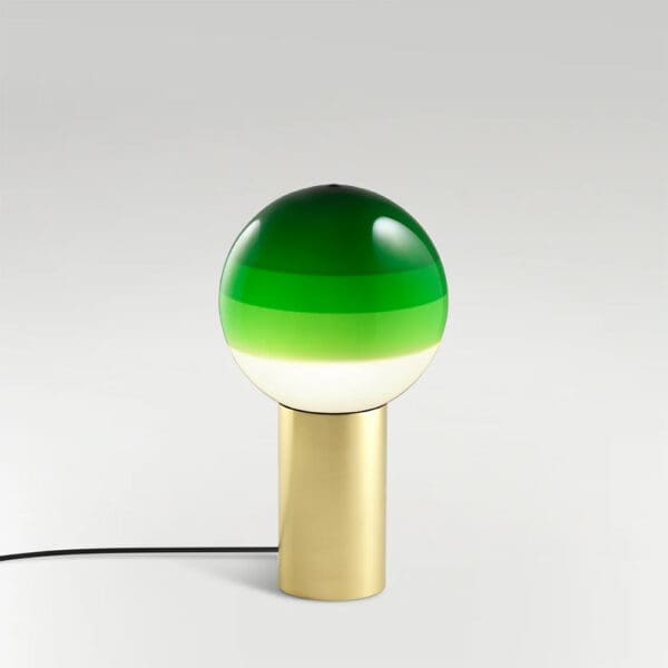 Marset DIPPING LIGHT S tavolo - verde e base ottone spazzolato