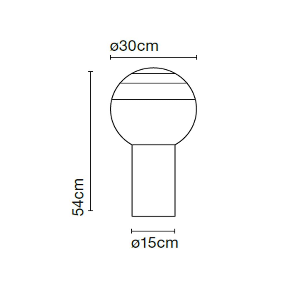Marset DIPPING LIGHT M table - white and brushed brass base - Image 3