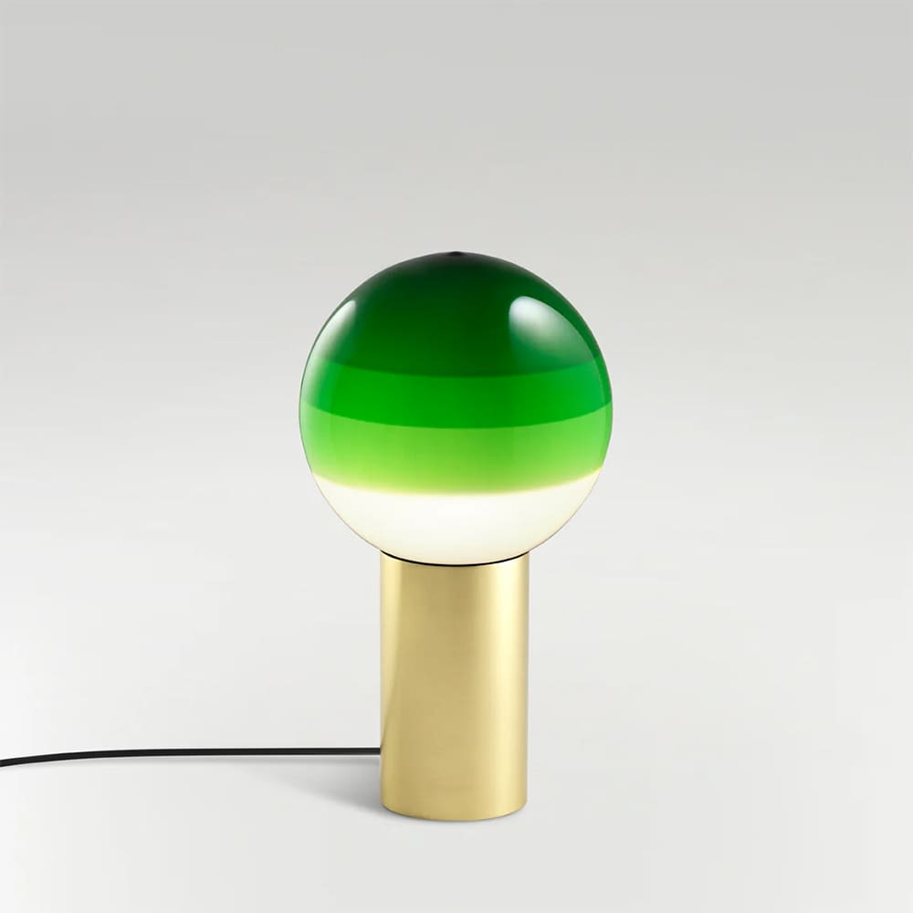 Marset DIPPING LIGHT M tavolo - verde e base ottone spazzolato