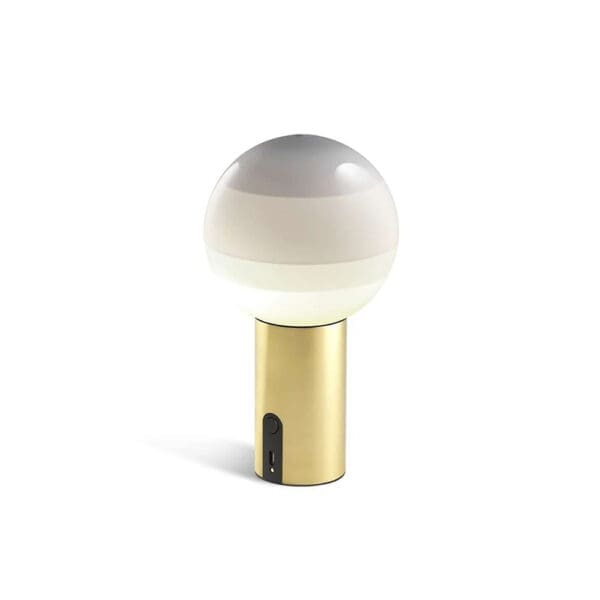 Marset DIPPING LIGHT portatile - bianco base ottone spazzolato