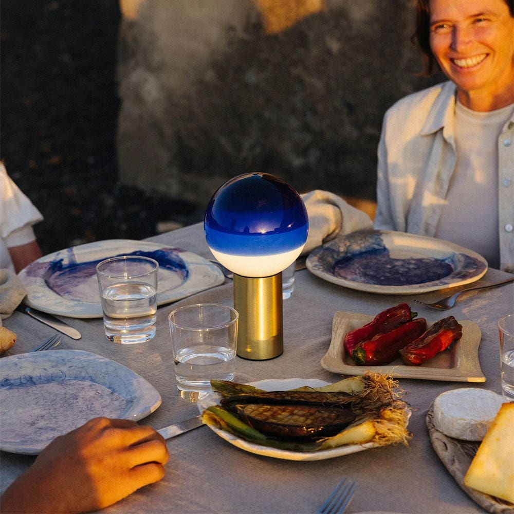 Marset DIPPING LIGHT portable - cream brushed brass base - Image 2